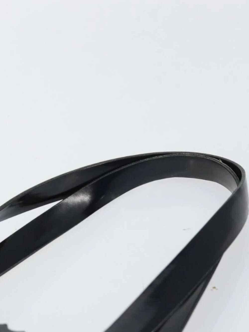 PRADA Hand Bag Enamel Black Silver Auth 160525 - Picture 9 of 16